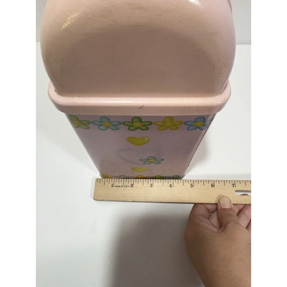 Sanrio Vintage Hello Kitty‎ Desk Tin Box Garbage Trash Can Dust Box japan 1997